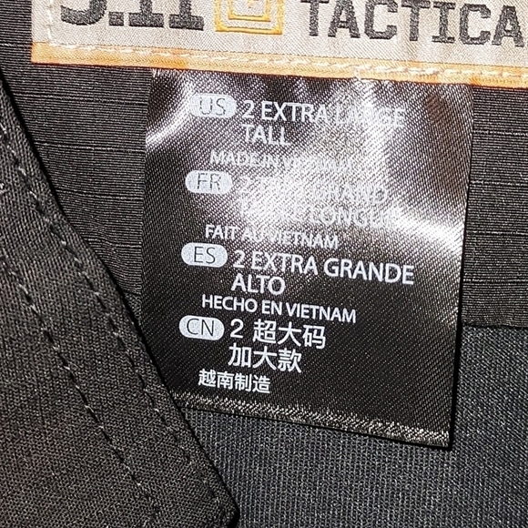 511 Tactical Quantum TDU L/S Black flex lite 2xl tall - Picture 3 of 10